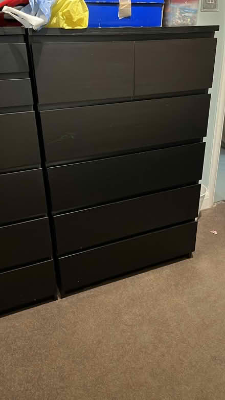 Photo of free Two black IKEA MALM drawer units (Bromley BR1) #1