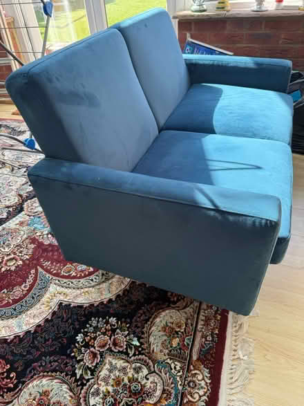 Photo of free Small blue sofa (Baldock, SG7) #1