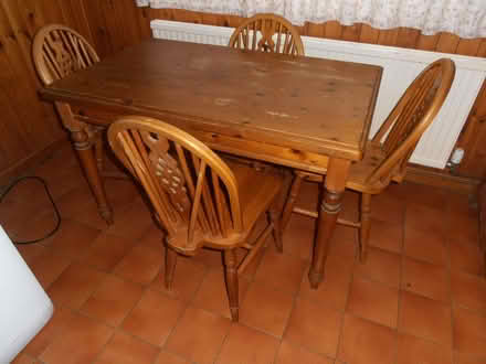 Photo of free Pine table and chairs (Newnham RG27) #1