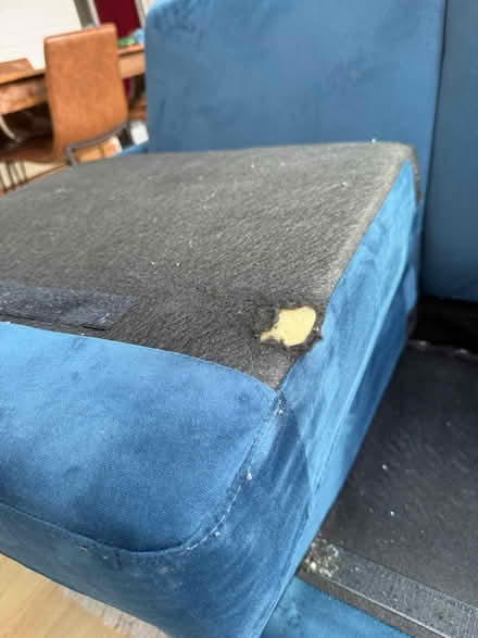 Photo of free Small blue sofa (Baldock, SG7) #2