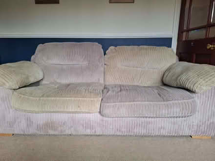 Photo of free 2 X beige sofas (Killamarsh S21) #2