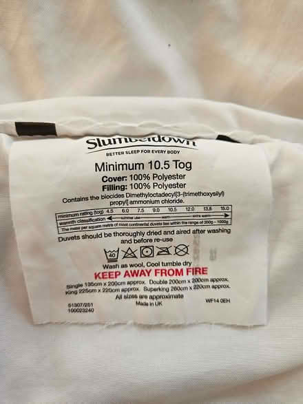 Photo of free Double bed duvet (Surrey Quays SE16) #1