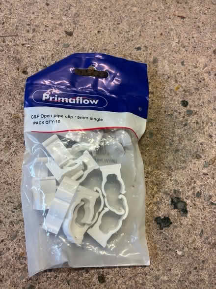 Photo of free Tan open pipe clips 5 mm single (Great Boughton CH3) #1