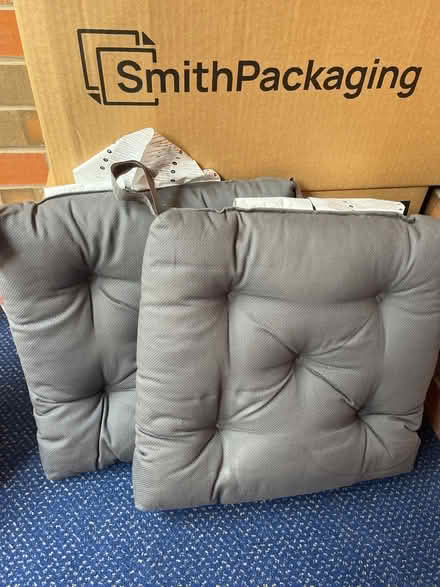 Photo of free Grey chair cushions (M21 Chorlton) #1