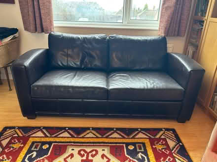 Photo of free Brown Leather Bed settee (Princes Risborough HP27) #1