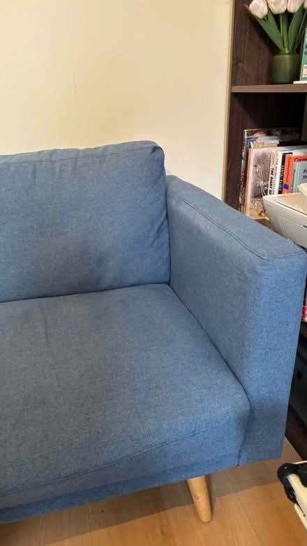 Photo of free Blue 3 seater sofa (Putney Bridge Road SW15) #3