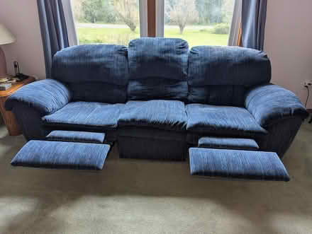 Photo of free Couch with Built-in Recliners (New Paltz) #3