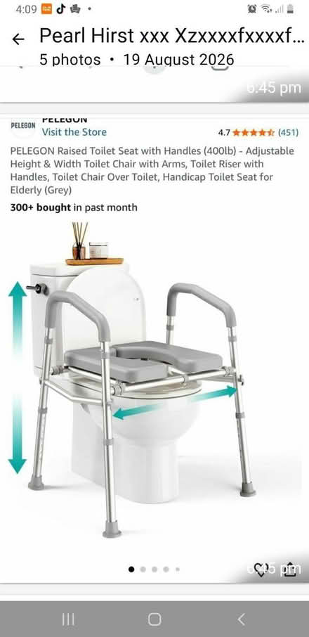 Photo of Diabled Freestanding Toilet Seat (Street BA 16) #2