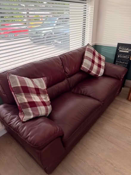 Photo of free Red 3 Seater Sofa (Culcheth WA3) #1