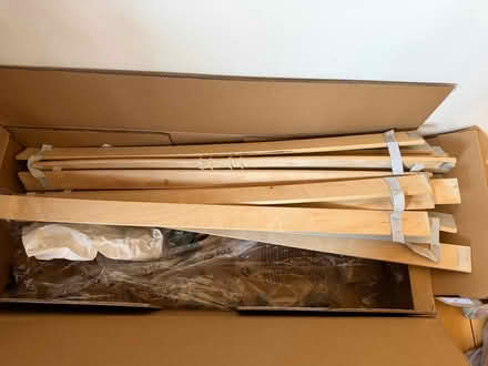Photo of free Single metal bed frame with wooden slats (Hivings Hill). (Chesham HP5) #3