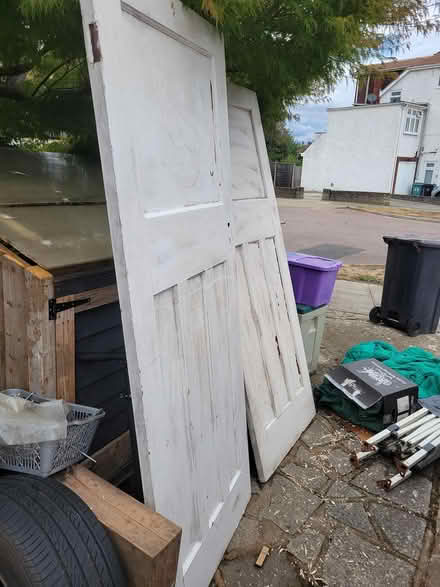 Photo of free 2 old pine 4 panel doors (BR6 orpington) #2