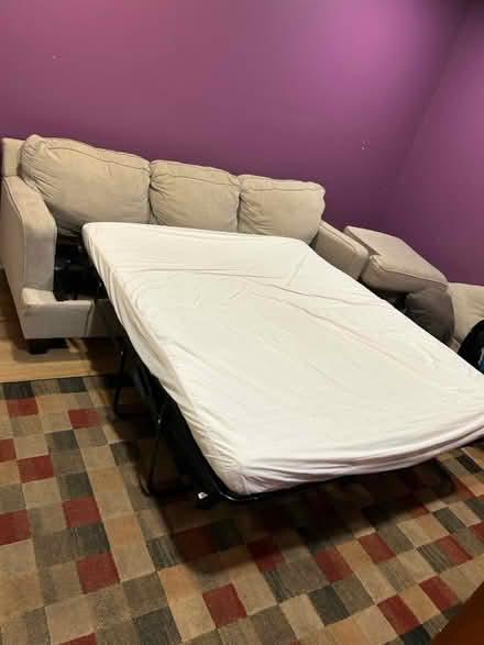 Photo of free Pullout sofa + cushions (Capitol View) #2