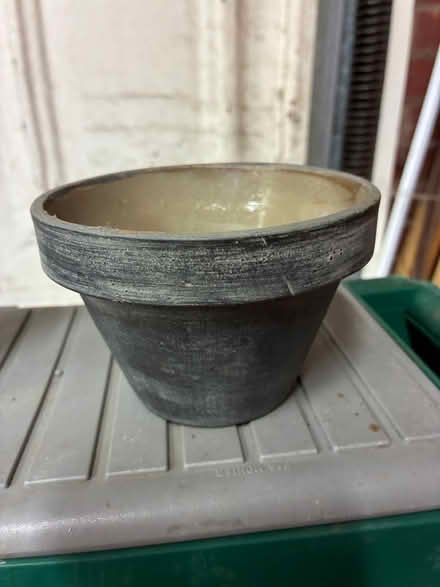 Photo of free Black 9 cm tall ceramic house plant pot (Great Boughton CH3) #1