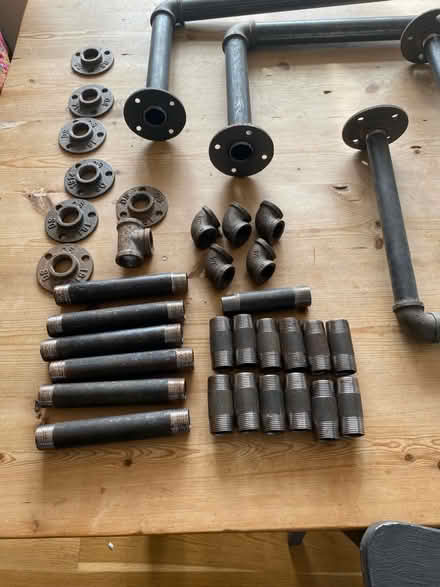 Photo of free Assortment of industrial shelf piles and fittings (Grange CH48) #3