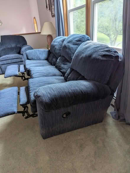 Photo of free Couch with Built-in Recliners (New Paltz) #1