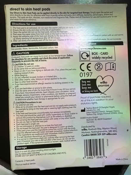 Photo of free Heat pads (Ashford TW15) #2