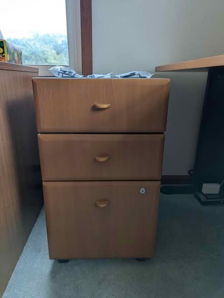 Photo of free Desk & Under File Cabinet (New Paltz) #2