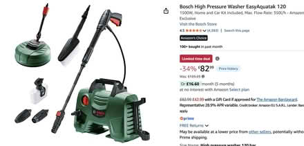 Photo of free Bosch High Pressure Washer EasyAquatak 120 (Highbury N5) #3