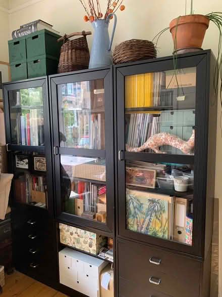 Photo of free Black shelves - glass doors/drawers (Shandon, EH11) #1