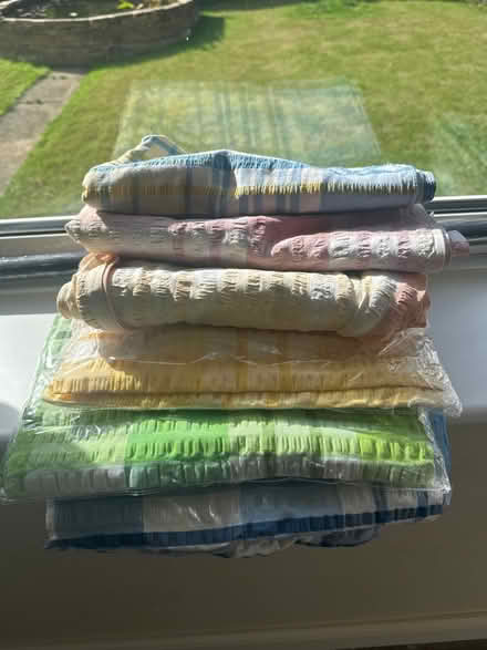 Photo of free 50” x 50” Table cloths (Alfreton DE55) #1