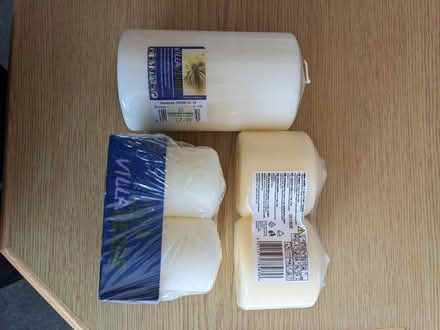 Photo of free Plain creamy white unscented pillar candles (Ditchling Common BN6) #2