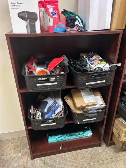 Photo of free 2 mahogany bookshelves (Navy Yard, SE DC) #1
