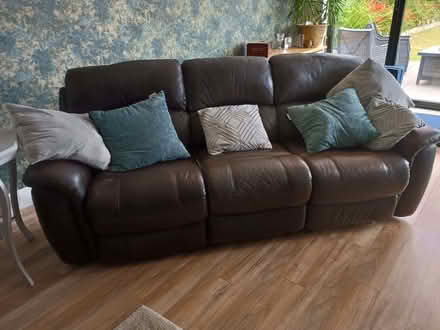 Photo of free Brown leather manual recliner (Ellenbrook M28) #1