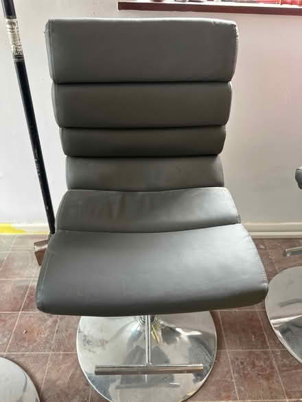 Photo of free 4 Grey bar stools (DE5 8PS) #1