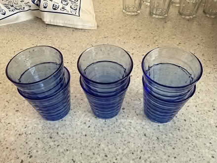 Photo of free Six Duralex Prisme blue tumblers 200ml approx (Arborfield Garrison RG2) #1