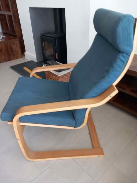 Photo of free x 2 IKEA POÄNG armchairs - Blue (Bare LA4) #1