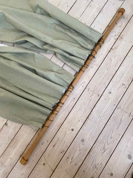 Photo of free Green curtains with rail and fixtures (islington N1) #2