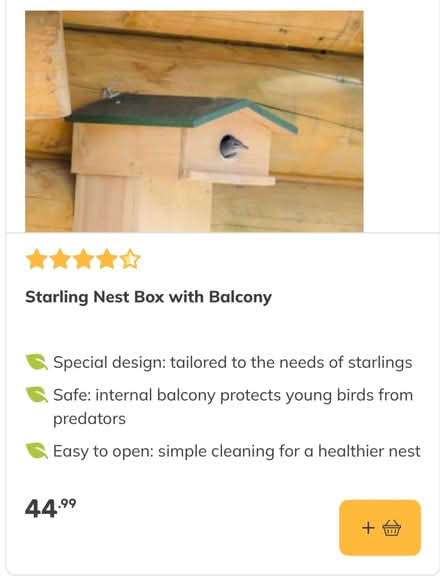 Photo of free Starling Nest Box (Newmarket CB8) #4