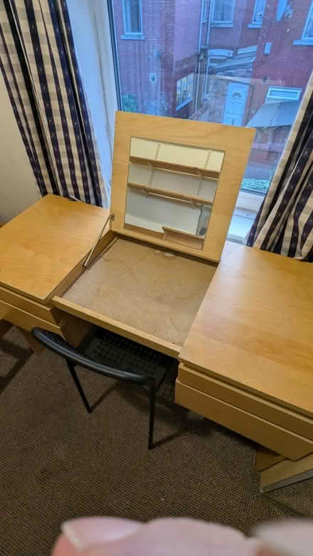 Photo of free Wooden (vanity) desk (Rusholme M14) #2