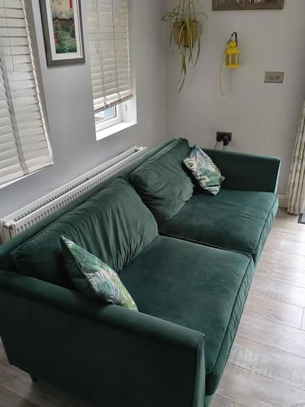 Photo of free Velvet DFS sofa (Glenavy BT29) #1