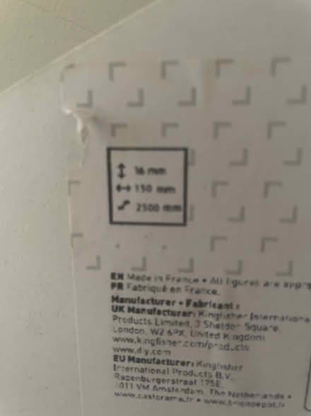 Photo of free Plank of white coated chipboard (Fareham central PO16) #1