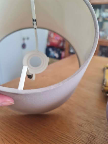Photo of free Grey lampshade/pendant and small round cushion (Ashford TW15) #2