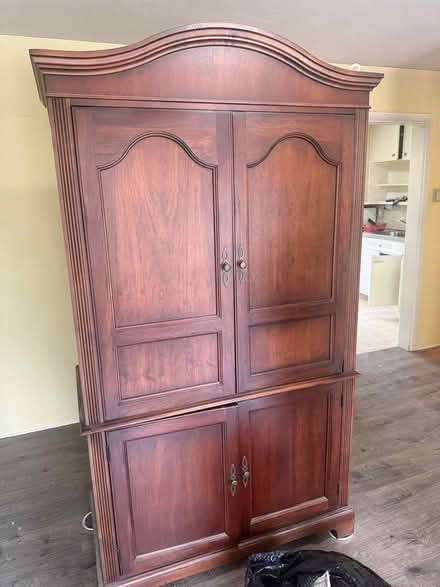 Photo of free Large Solid Wood TV Armoire (1810 main street) #2