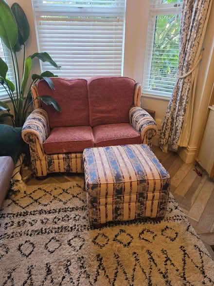 Photo of free Small sofa and foot rest (Manchester M21) #1