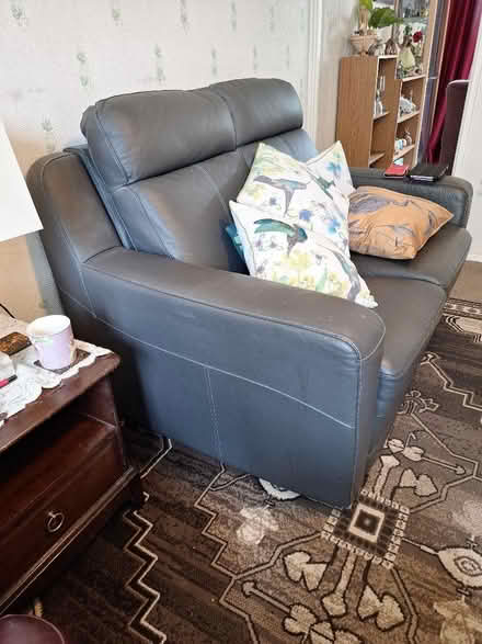 Photo of free Lovely leather 2 seater sofa (Chells SG2) #1