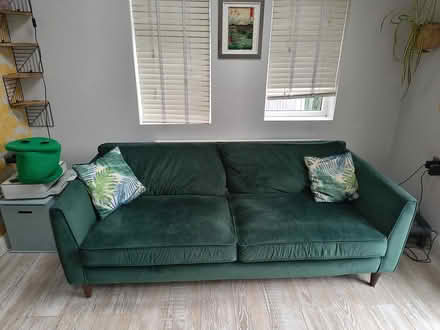 Photo of free Velvet DFS sofa (Glenavy BT29) #2