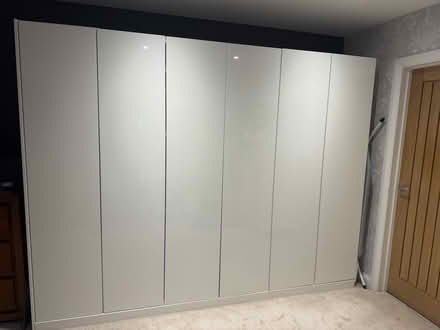 Photo of free Large white gloss wardrobe - collect by end of Wed 2 Sept (Hook Heath GU21) #1