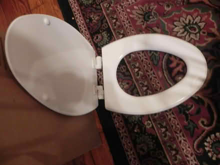 Photo of free White wood toilet seat (long) (Ridgewood, 11385 near FPR) #1