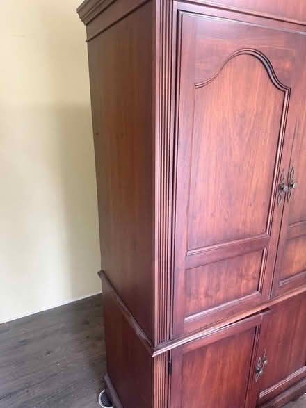 Photo of free Large Solid Wood TV Armoire (1810 main street) #3