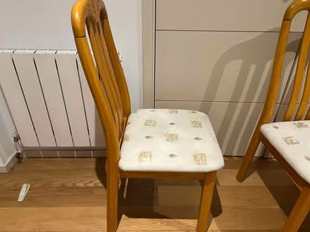 Photo of free Set of 4 wooden dining chairs with padded seats (Hanover BN2) #2