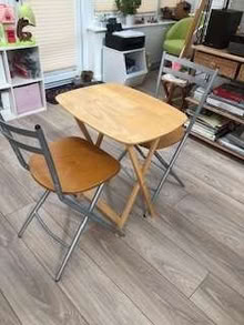 Photo of free Folding chair and table set (Rayleigh SS6) #1