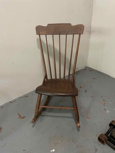 Photo of free Antique rocking chair (Downtown Silver Spring) #1