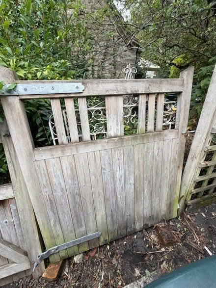 Photo of free Barlow wooden garden gate 3ft6 (Westwell OX18) #1