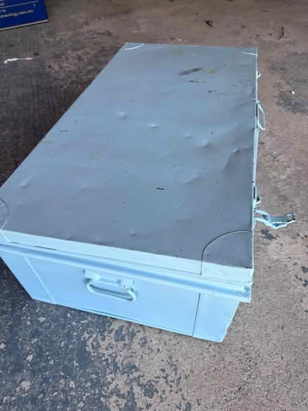 Photo of free Large metal trunk painted pale blue (Temple Guiting GL54) #3