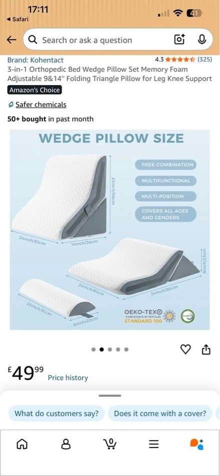 Photo of free Orthopaedic Bed Wedge Pillow Set (Hareholme BB4) #1