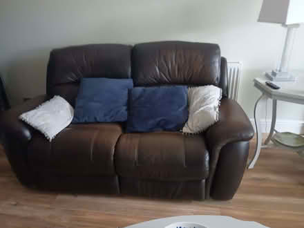 Photo of free Brown leather manual recliner (Ellenbrook M28) #2